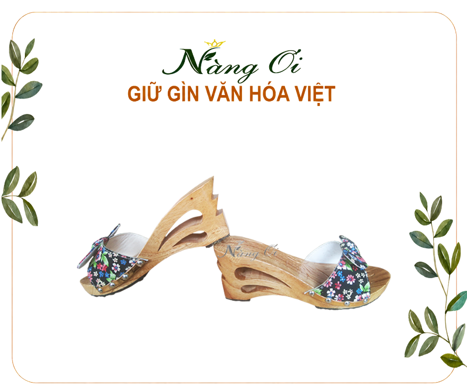 guốc mộc hình giọt nước